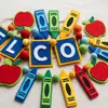 Exclusivo para ventas transfronterizas: Banner de temporada de regreso a clases de fieltro, decoración de área de aprendizaje, juego de crayones de manzana BIENVENIDO, envío OEM