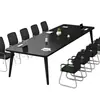 Mesa de Conferencias Rectangular de Alta Gama Moderna Minimalista Mesa Pequeña de Reuniones y Capacitación Banco de Trabajo en Forma de Barra Mesa Larga Escritorio de Oficina