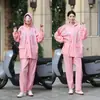 Conjunto de Impermeable y Pantalón de Lluvia, a Prueba de Tormentas de Cuerpo Completo, Reflectante, para Hombres y Mujeres, Adecuado para Pesca, Conducir, Reparto, Ciclismo al Aire Libre y Uso de Bicicleta Eléctrica