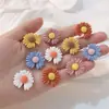 Acessórios de resina diy pequena zínia girassol acessórios de cabelo infantil suprimentos para carro decoração materiais de beleza