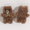 Zhao Lusi mismo lindo peluche grande Muñeca de dibujos animados oso pardo tocado horquilla joyería DIY al por mayor