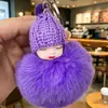 Llavero Colgante de Muñeca de Peluche Genuina para Dormir de Moda Lindo Regalo para Pareja Juguete de Muñeca Femenina Decoración para Mochila