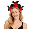 Diadema de Cabeza de Murciélago Oscuro de Halloween Festival de Fantasmas Vestido Negro Rosa Decoración de Fiesta Accesorios para el Cabello Tocado