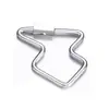 Hebilla de conexión de tornillo ovalada de estrella de cinco puntas de acero inoxidable transfronteriza se puede desenroscar hebilla de tornillo accesorios para collar llavero DIY