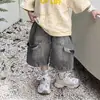 Conjunto de Verano de Manga Corta para Niños Nueva Moda Coreana Tendencia Tops Elegante Casual Conjunto de Dos Piezas para Niños
