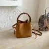 Bolso Cubo de Ante Mate Vintage Bolso Tote Pequeño 2026 Nueva Moda Mini Bolso Pequeño Bolso de Hombro Único Cruzado