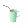 Amazon Vaso de chupito de acero inoxidable para sublimación de 2 oz con asa Taza mini de pajita Vaso de chupito de doble pared al vacío