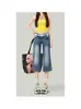 Jeans de pierna recta acampanados de tiro alto en color azul para mujer, nuevo diseño de verano 2026, corte ajustado, pantalones cropped