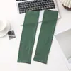 Mangas de Hielo de Seda sin Costuras de Color Sólido, Sueltas y Transpirables, Mangas de Hielo con Protección Solar para Hombres y Mujeres, Protectores de Brazo Deportivos, Protección Solar para Mujer al por Mayor