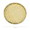 Cestas tejidas de bambú hechas a mano, bandejas de té, juegos de té, cribas de doble capa, cestas de bambú y platos para decoración de jardín de infantes.