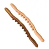 Palo de Masaje de Madera de Haya Carbonizada con 10 Bolas, un Palo Universal para Masaje y Gua Sha para Salones de Belleza y Uso en Casa