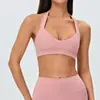 Top de yoga de manga larga transfronterizo para mujer, top de fitness con cuello en V plisado cruzado, camiseta deportiva corta ajustada de Pilates