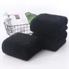 Toalla de Baño Negra Salón Gimnasio Hotel de Aguas Termales Absorbente Suave Algodón Toalla de Baño Se Puede Personalizar con Logo Etiqueta Lavable Toalla