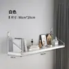 Decoração de Parede para Entrada de Sala de Estar de Ferro Forjado Montada na Parede Sem Furar Estante de Livros de Parede para Quarto Prateleira Única Rack de Armazenamento de Parede