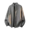 Estilo Antigo de Shanggu Gola Alta Zíper Tricô Masculino Outono Inverno Novo Estilo Malha Grossa Peça Externa Macia Quente Casual