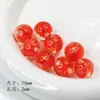 Novo Estilo Glitter Fino Gradiente Flor Rosa Contas Redondas Contas Soltas DIY Pulseira de Contas Feita à Mão Colar Corrente para Celular Acessórios
