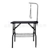 Mesa de belleza para mascotas con patas de hierro Lize forma de perro gato mesa tienda de mascotas mesa de belleza negra