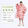 Lazer em Casa Europeu e Americano tamanho plus size Manta Preguiçosa Quente com Capuz Personalizada Flange Lã de Cordeiro Camisola com Forro Duplo de Fleece Transfronteiriço