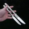 Vajilla de Acero Inoxidable Hotel Cuchillo y Tenedor para Filete Tenedor Espesor de Acero Inoxidable Cuchara Mango Puntiagudo Cuchillo Tenedor Cuchara Cuchara de Café Cuchillo y Tenedor para Comida Occidental