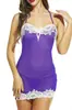 Suministro transfronterizo Europa y Estados Unidos Comercio exterior Ropa interior sexy Vestido de una pieza con perspectiva de tiras de encaje sin espalda sexy