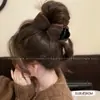 Grampo de Cabelo com Laço para Coque Outono e Inverno para Mulheres, Presilha de Cabelo Shark de Alta Qualidade Novo Estilo 2025, Acessório de Cabelo para a Parte de Trás da Cabeça
