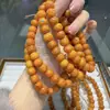 Pulsera Wenwan tallado en hueso de camello sin costuras tesoro múltiple cuentas de barril viejo pulsera anillo único incrustado Wenwan para hombres y mujeres con cuentas