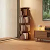 Estantería giratoria de 360 grados, ahorra espacio, estante independiente para libros ilustrados, diseño simple, adecuado para uso doméstico y estudiantil, fácil de mover y almacenar