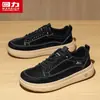 Tênis Masculino Warrior 2026 Modelo Novo da Primavera Calçados Casuais Esportivos Jovens Tendência com Elástico Superfície em Couro Tênis Versátil para Homens