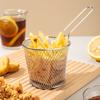 Cesta de batatas fritas de aço inoxidável Cesta de prato de lanche Mini Cesta frita Cesta de frango frito Cesta Asas de frango Cesta Creative American Western Restaurant Comercial
