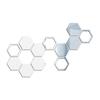 JM676 Amazon Hexagonal DIY espelho acrílico adesivos de parede sala de estar quarto decoração casa autoadesivos adesivos de parede