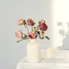 Flor Artificial Outono 2 Cabeças Rosa Vênus Decoração de Casa Flor de Mesa Hotel Decoração Suave Material de Flor Venda Quente Transfronteiriça Flor Artificial
