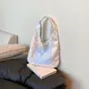 Bolsa Floral de Doble Cara Estilo Coreano para Mujer 2025 Verano Nueva Bolsa de Mano Bolso Chaleco Cuadros Retro Bolso de Gran Capacidad Hada