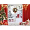 Tecido de Fundo Novo Transfronteiriço Tecido Estampado de Natal Festa de Fotografia High-End Amazon Sala de Estar Tecido Decorativo Personalizado