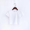 Camiseta Deportiva de Manga Corta Retro Simple de Comercio Exterior para Mujer Verano Nuevo Color Sólido Cuello Redondo Pequeño Ropa de Fitness