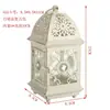 Estilo Europeu Ferro Forjado Vidro Pastoral Retro Vento Lâmpada Suporte de Vela Ornamento Nórdico Romântico Casa Suporte de Vela Lanterna Decorativa