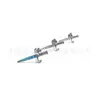 Arete de Acero de Titanio F136 Espada Cruzada con Zirconia 5A Arete Hélice Daga Titanio G23 Joyería para Piercing con Rosca Interna