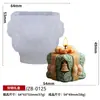 Molde para Hornear Pasteles Serie Navideña Papá Noel Estéreo Manzana Alce Vela de Aromaterapia Decoración de Ambiente Molde de Silicona