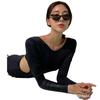 2025 Nuevo Bikini Entero Coreano sin Espalda Sexy Negro Puro Adelgazante Push-Up Traje de Baño para Niñas Vacaciones en Aguas Termales