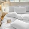 Conjunto Recomendado de Quatro Peças Estilo Japonês Cor Sólida Simples Roupa de Cama Lençol de Solteiro Fronha Colcha Lençol de Cama de 1,2 m Conjunto de Três Peças