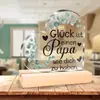 Decoración de Escritorio para el Día de San Valentín y el Día del Padre, con Base de Madera y Acrílico Transparente, Adornos