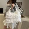 Mochila Casual de Férias de Verão 2025 Bolsa de Ombro de Renda de Fada Bolsa Tote de Grande Capacidade Bolsa Doce Vazada de Praia