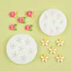 Tres moldes pequeños de silicona con forma de flor para manualidades DIY, fondant, chocolate, galletas y repostería