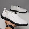 Zapatos de Verano sin Cordones de Fábrica Suela Suave Zapatos Joker para Conducir Moda Transpirables Zapatos Blancos