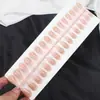 Unhas Postiças Transfronteiriças Exquisite Pontas de Unha Estilo Minimalista Francês Europeu e Americano Pontas de Unha Versáteis Elegantes Tiras Prontas Venda Direta de Fábrica