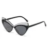 Nuevas Gafas de Sol Retro Cat-Eye con Bloques de Color Exagerados, Estilo Hip-Hop y Diseño Único para Fiestas y Reuniones