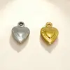 Nuevo Colgante Hueco de Acero Inoxidable Bañado en Oro Real de un Solo Agujero, Estrella de Mar, Pez, Corazón, Accesorios para Joyería DIY