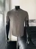 Camiseta de estilo Old Money Ligera con Media Cremallera para Hombre, Verano con Textura de Raya Vertical de Manga Corta, Diseño Fresco y Sofisticado de Manga Corta