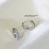 Aretes de Acero de Titanio Dorados Doble C Completamente Incrustados con Circonita para Mujer, Aretes Geométricos de Acero Inoxidable, Aretes de Lujo Ligero de Gama Alta
