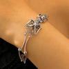 Pulsera de Calavera Retro Plateada Gótica Hip Hop Estilo Oscuro Moda Personalidad para Hombres y Mujeres Transfronteriza Europea y Americana