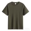 Dropshipping Transmissão ao Vivo 220g Algodão Puro Manga Curta Masculina Cor Lisa Casual Gola Redonda Meia Manga Algodão Penteado Camiseta Top Camisa Básica
